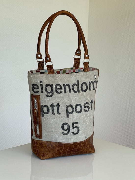 handgemaakte tas, postzak tas, ptt-tas, postnl tas, vintage postzaktas
