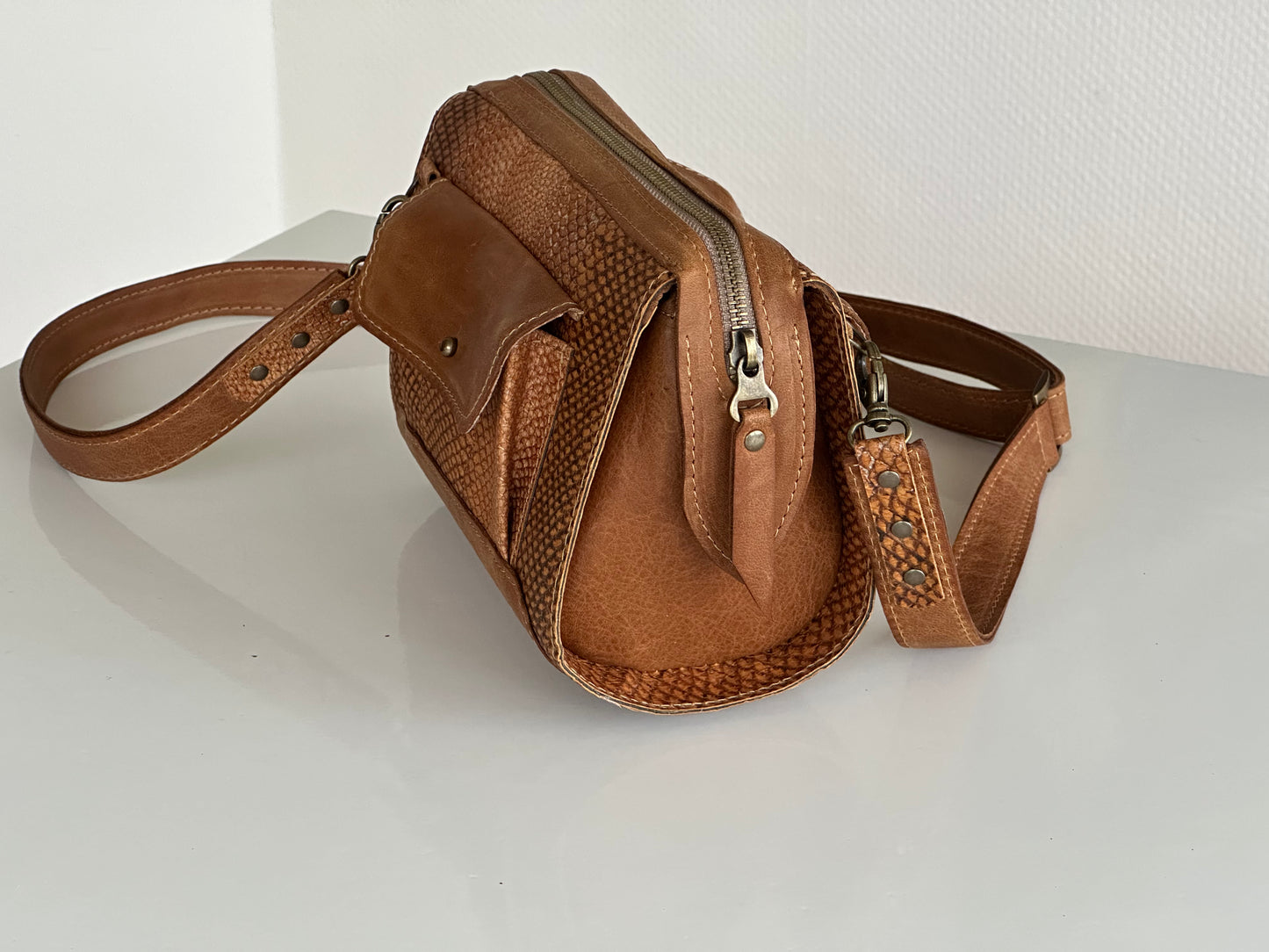 Bruine visleren tas