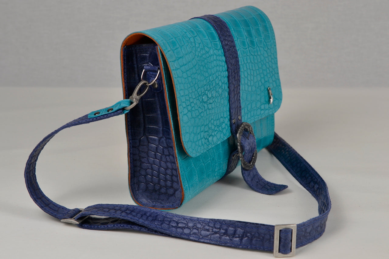 Turquoise schoudertas