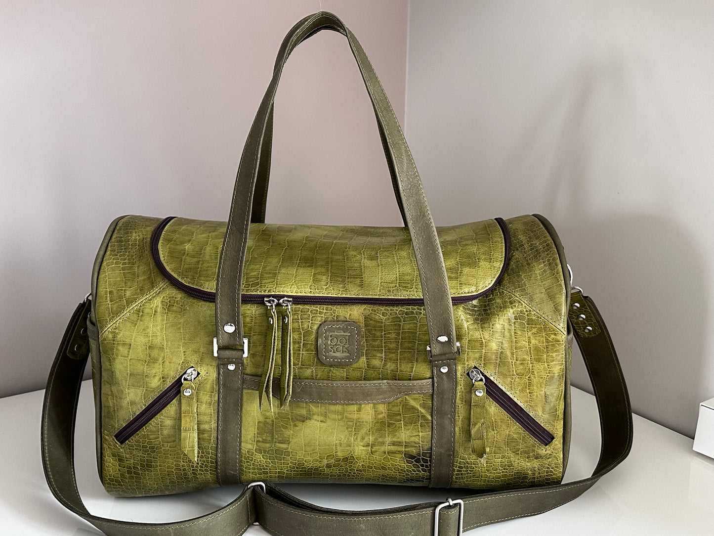 Corteza – Green Croco Weekend Bag (One of a Kind)