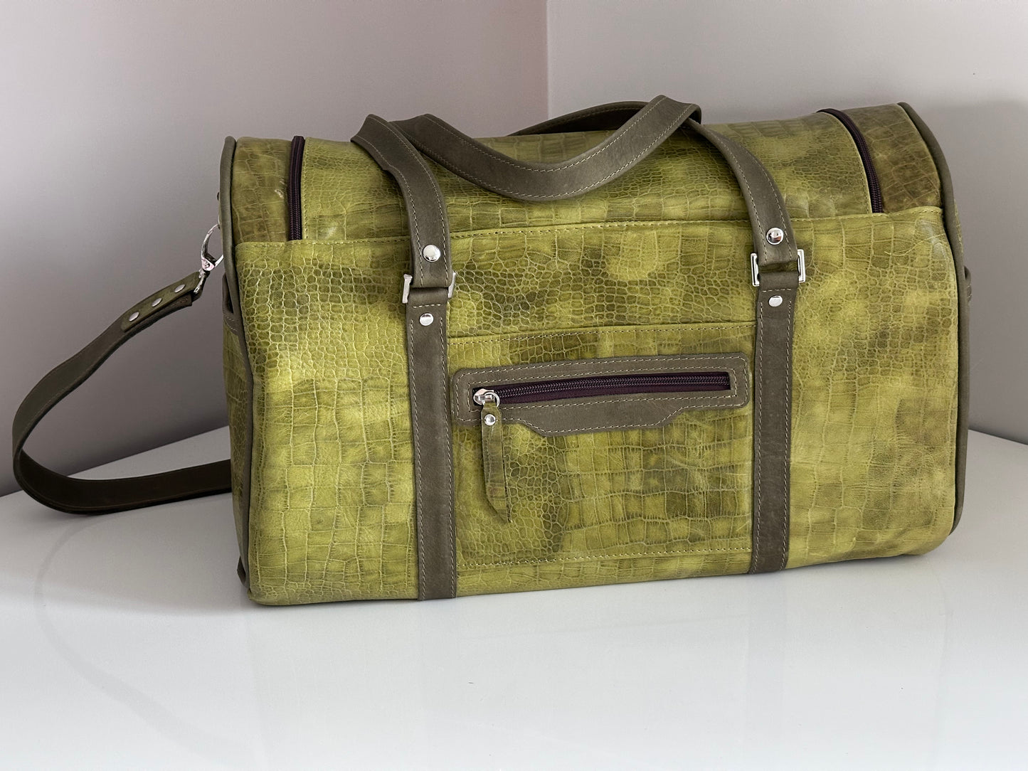 Corteza – Green Croco Weekend Bag (One of a Kind)