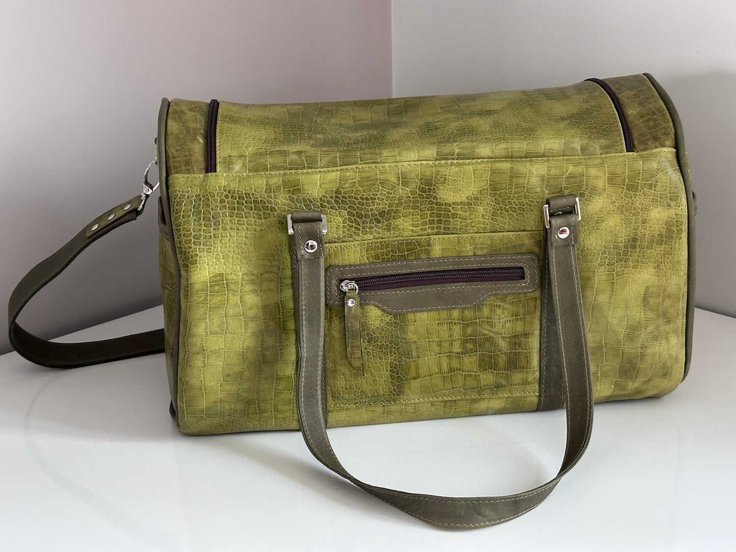 Corteza – Green Croco Weekend Bag (One of a Kind)