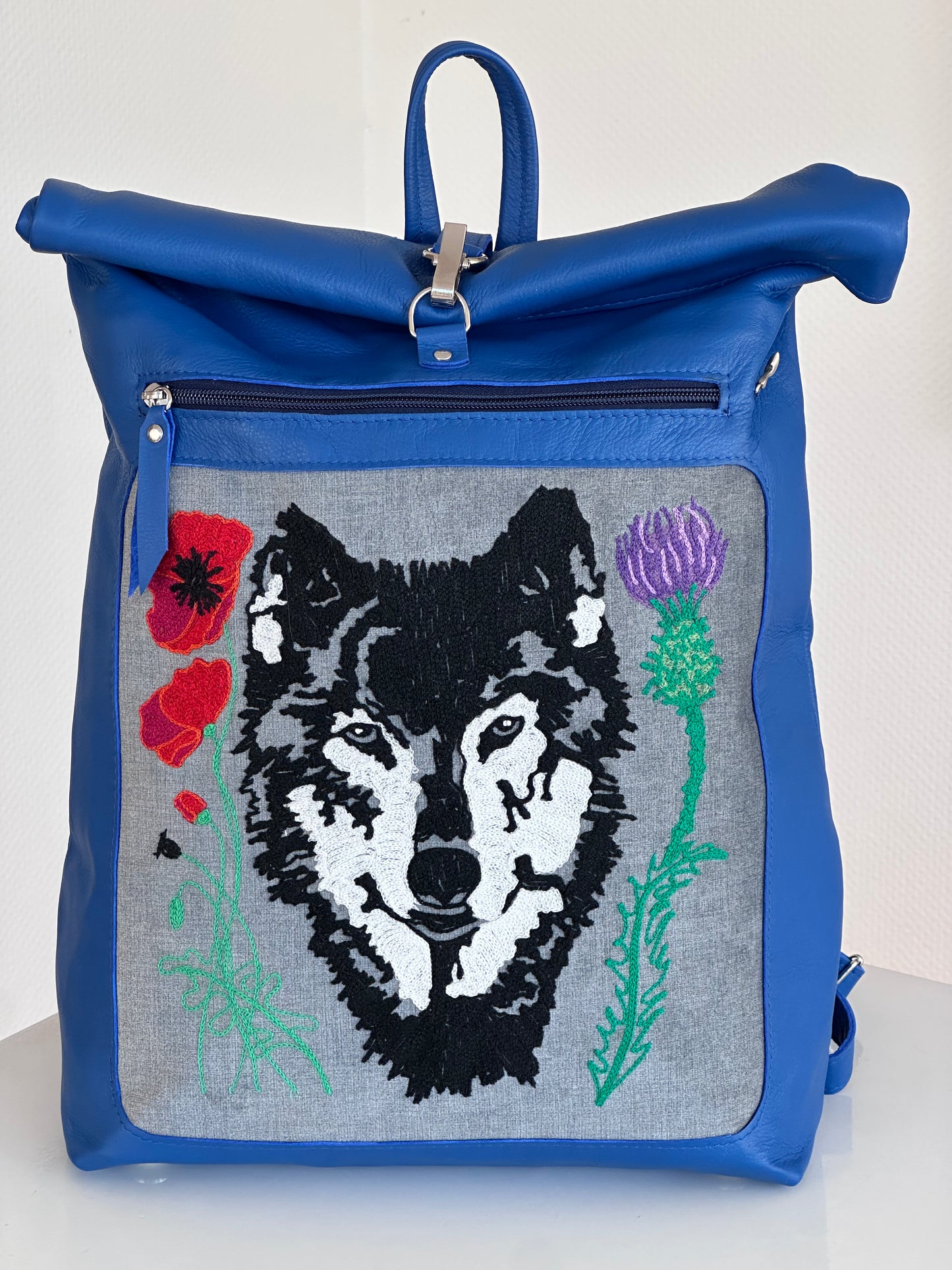 Wolf Totem – Haute Couture Embroidered Backpack (Art Piece 1/1)