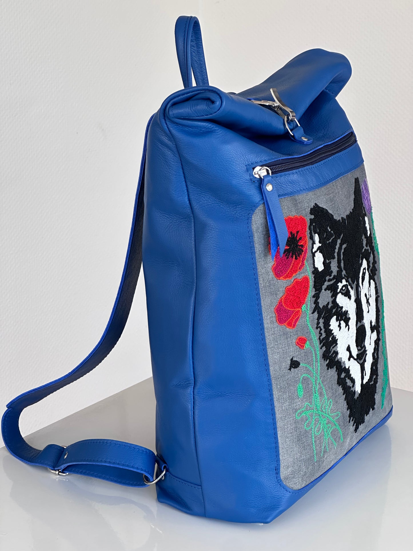 Wolf Totem – Haute Couture Embroidered Backpack (Art Piece 1/1)