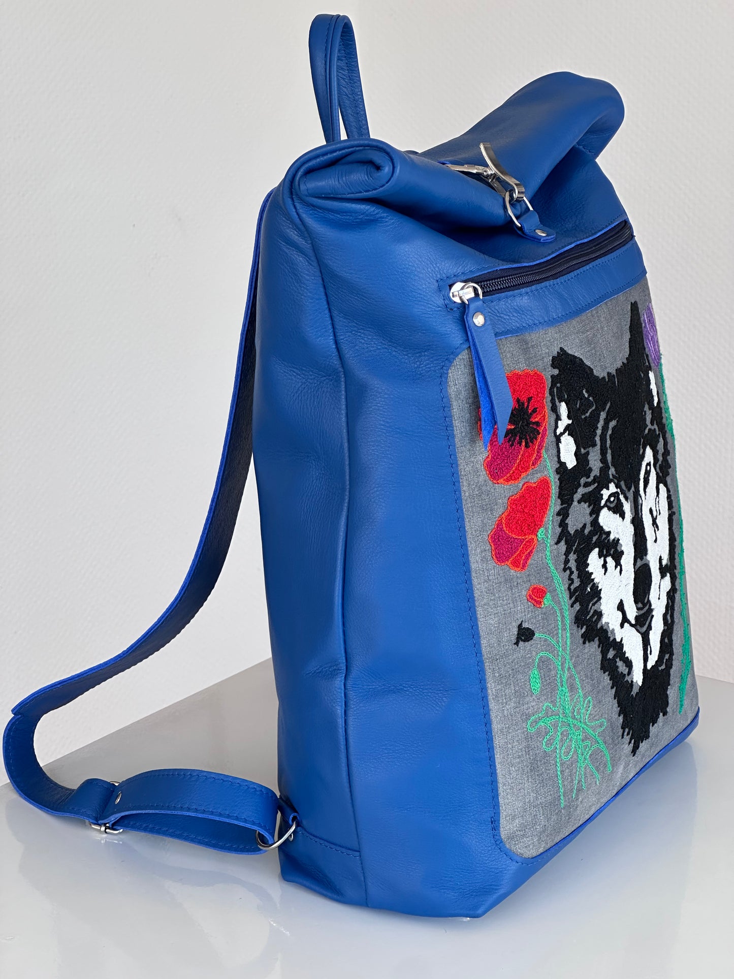 Wolf Totem – Haute Couture Embroidered Backpack (Art Piece 1/1)
