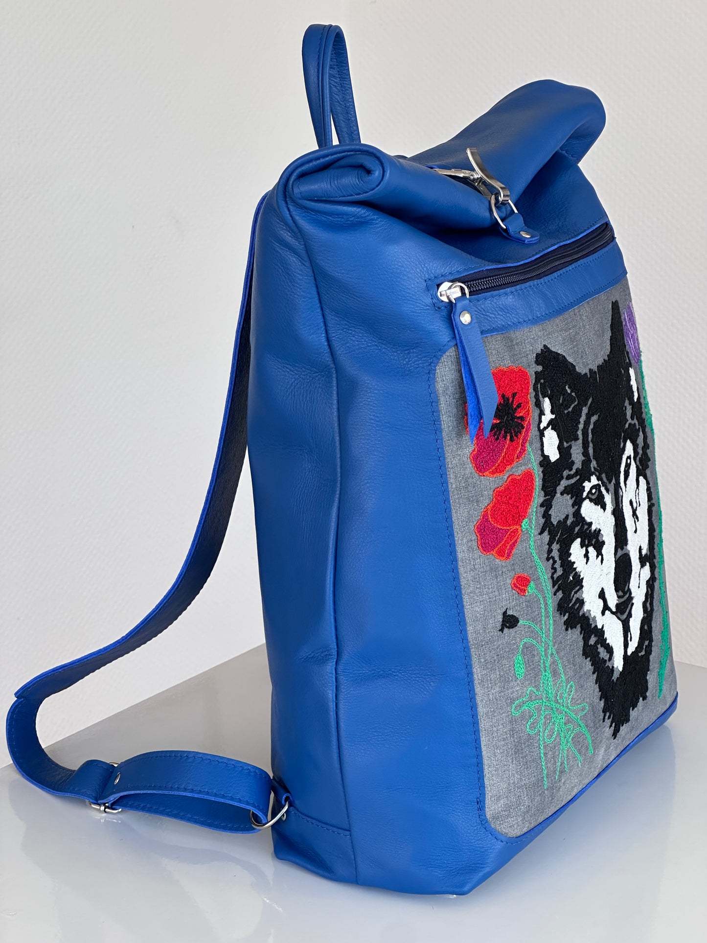 Wolf Totem – Haute Couture Embroidered Backpack (Art Piece 1/1)