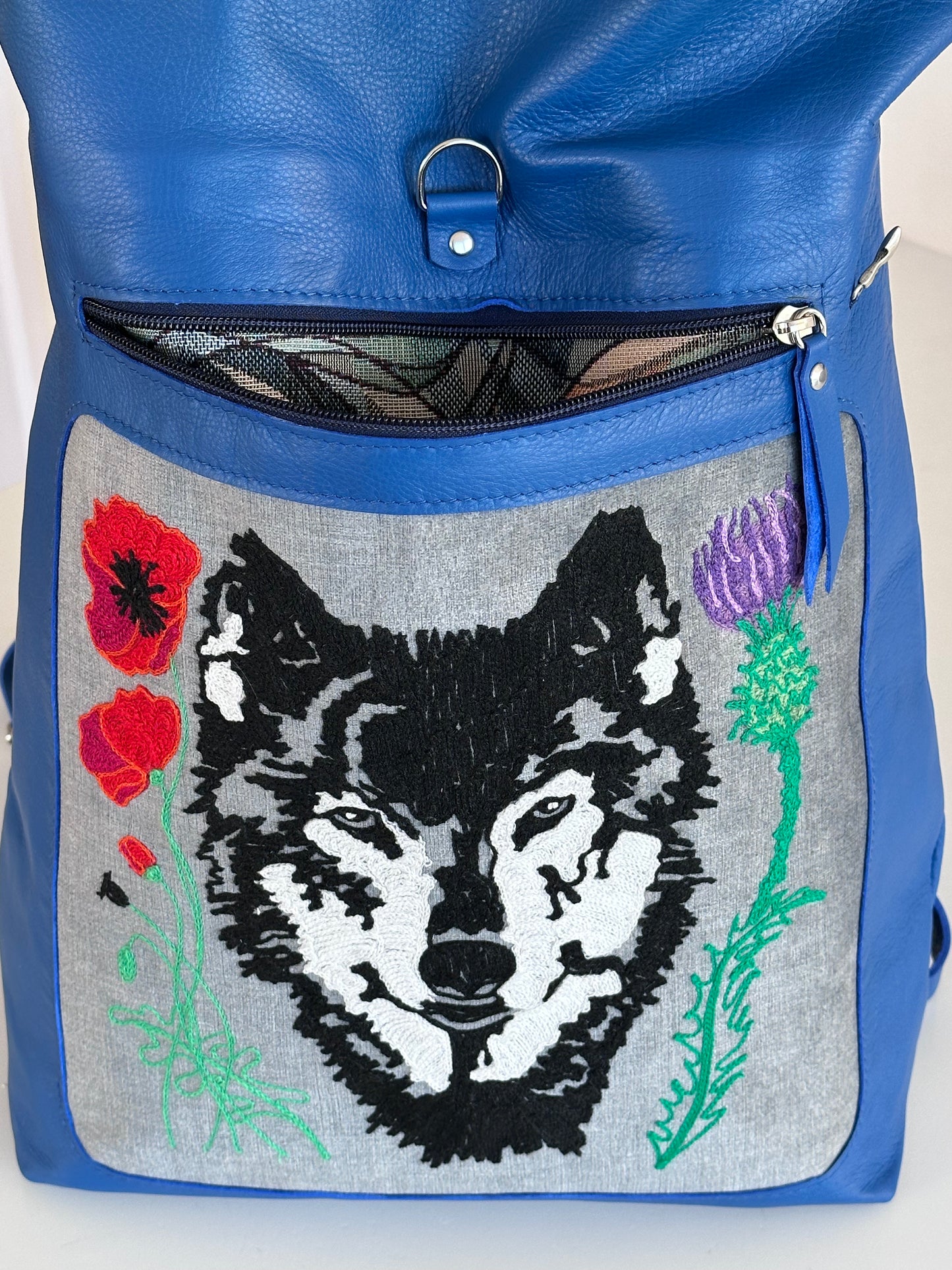 Wolf Totem – Haute Couture Embroidered Backpack (Art Piece 1/1)