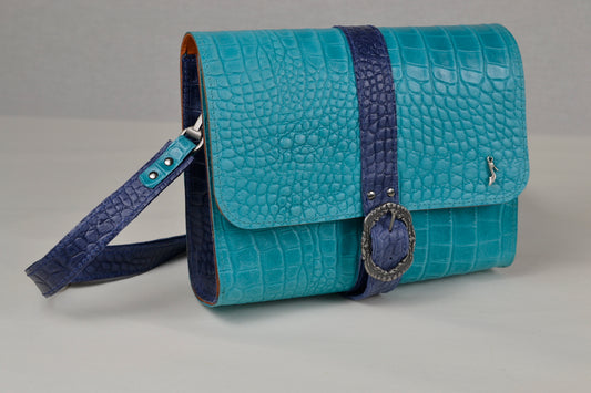 Turquoise schoudertas